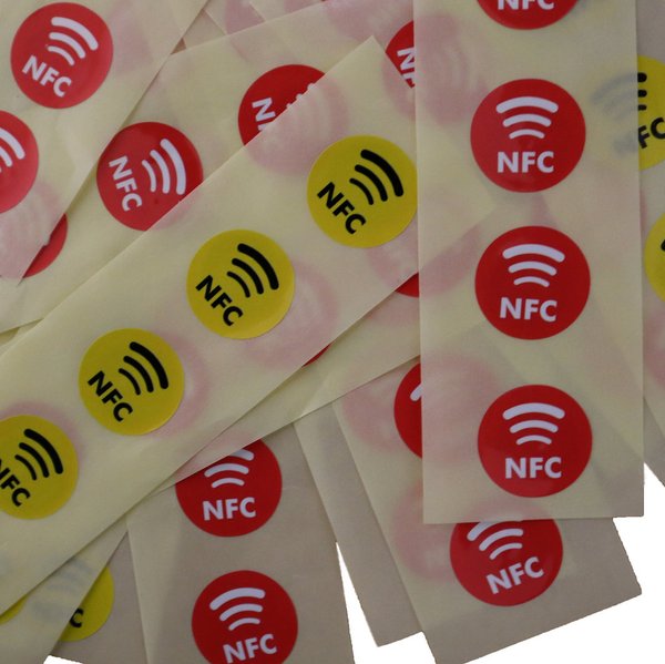 NFC-tunniste NFC-logolla NTAG213 |Keltainen|